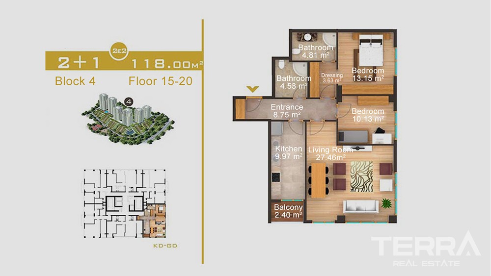 Luxury apartments in Gaziosmanpaşa, Istanbul - 7173