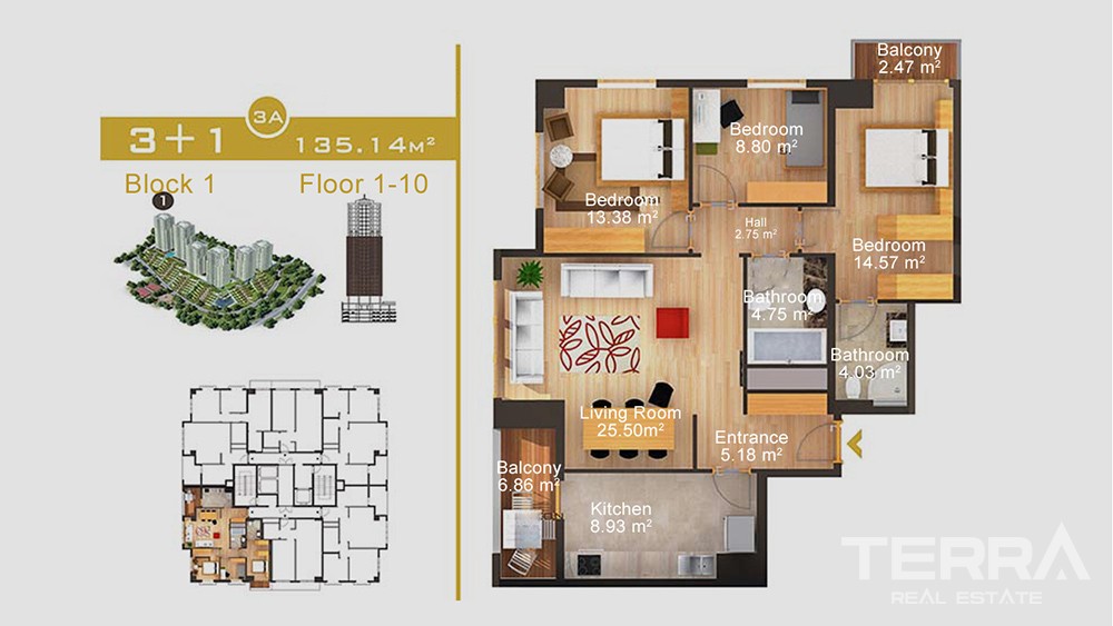 Luxury apartments in Gaziosmanpaşa, Istanbul - 7179