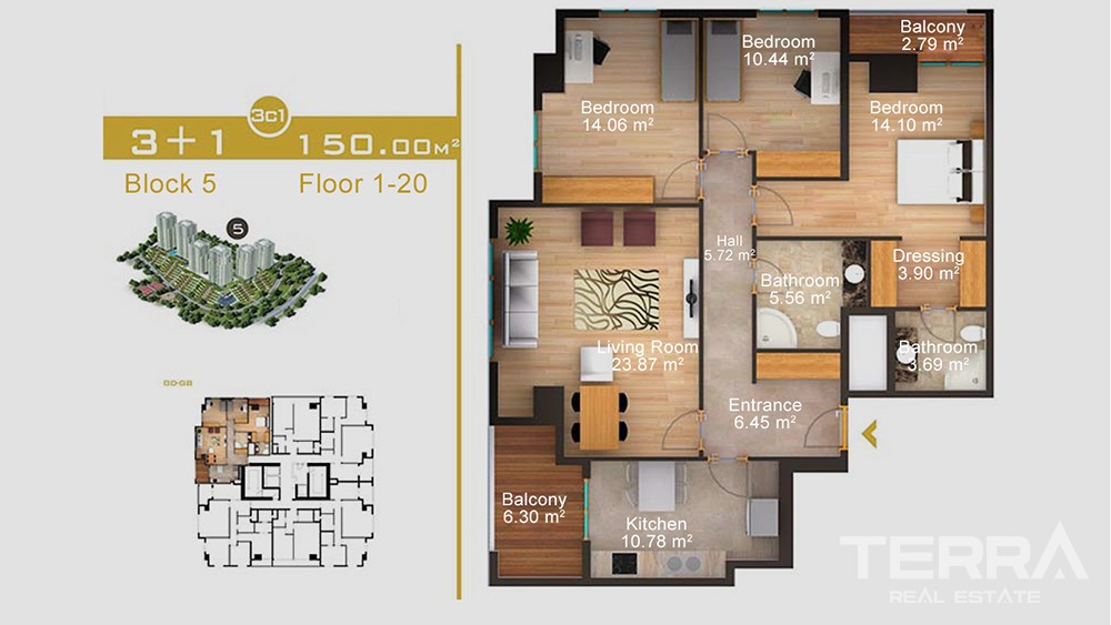 Luxury apartments in Gaziosmanpaşa, Istanbul - 7183
