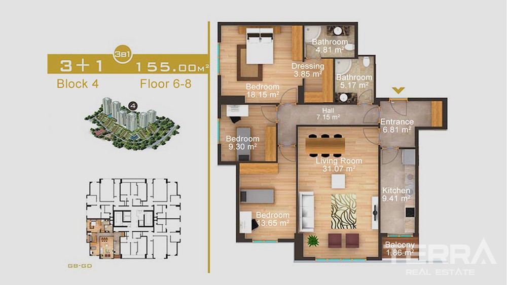 Luxury apartments in Gaziosmanpaşa, Istanbul - 7184