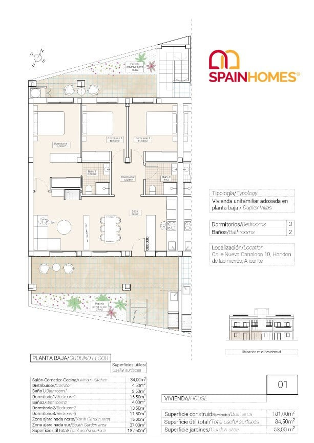 Apartments for Sale in Hondón de las Nieves, Costa Blanca, Spain - 123092