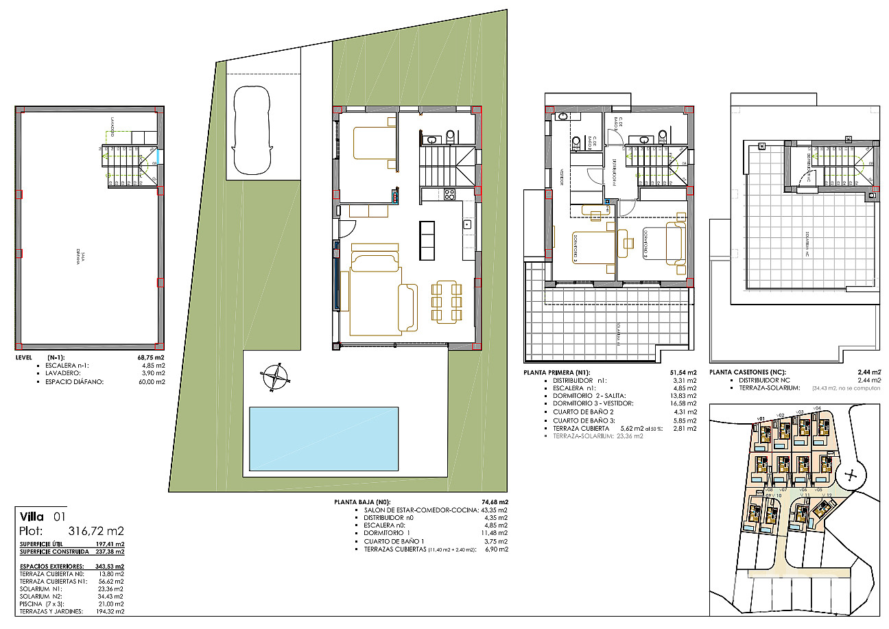 Detached Villas for Sale in San Miguel de Salinas, Costa Blanca, Spain - 123633