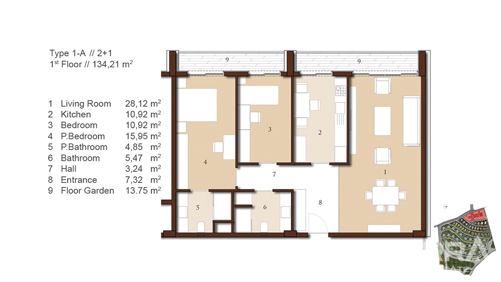 Luxury apartments with Bosphorus view in Istanbul - 7315