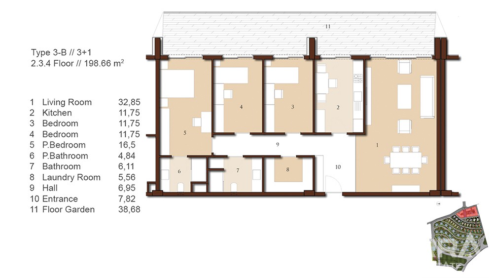 Luxury apartments with Bosphorus view in Istanbul - 7325