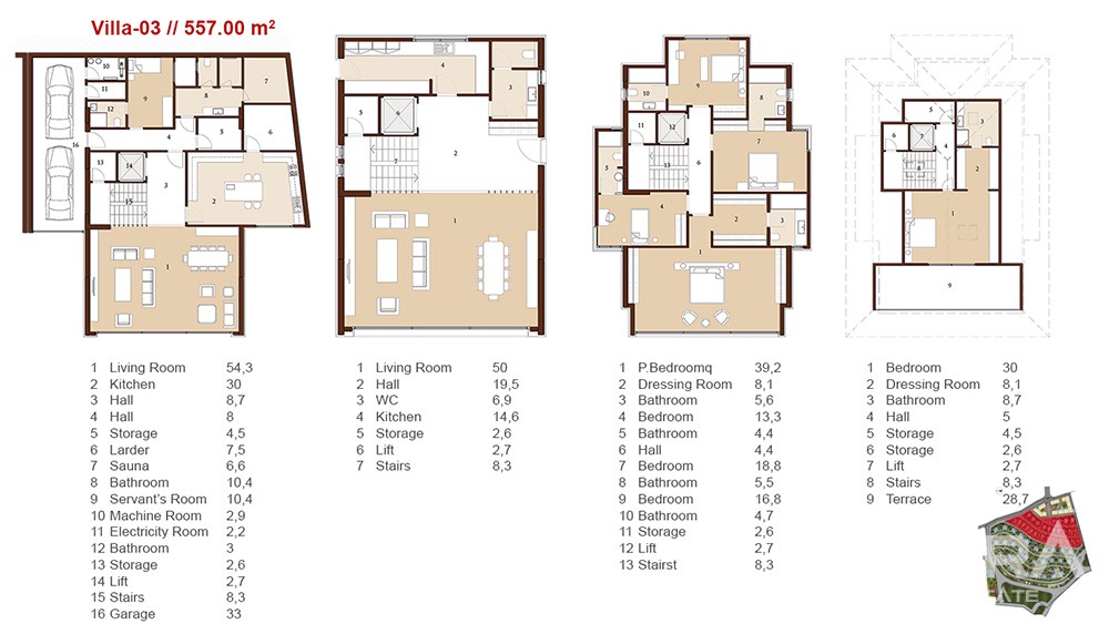 Luxury apartments with Bosphorus view in Istanbul - 7344