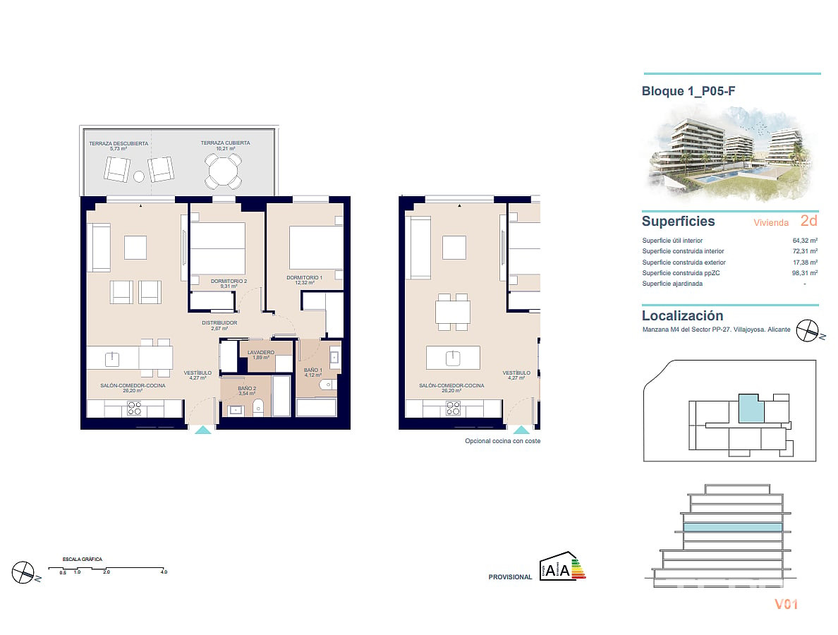 Apartments for Sale in  Villajoyosa, Costa Blanca, Spain - 124557