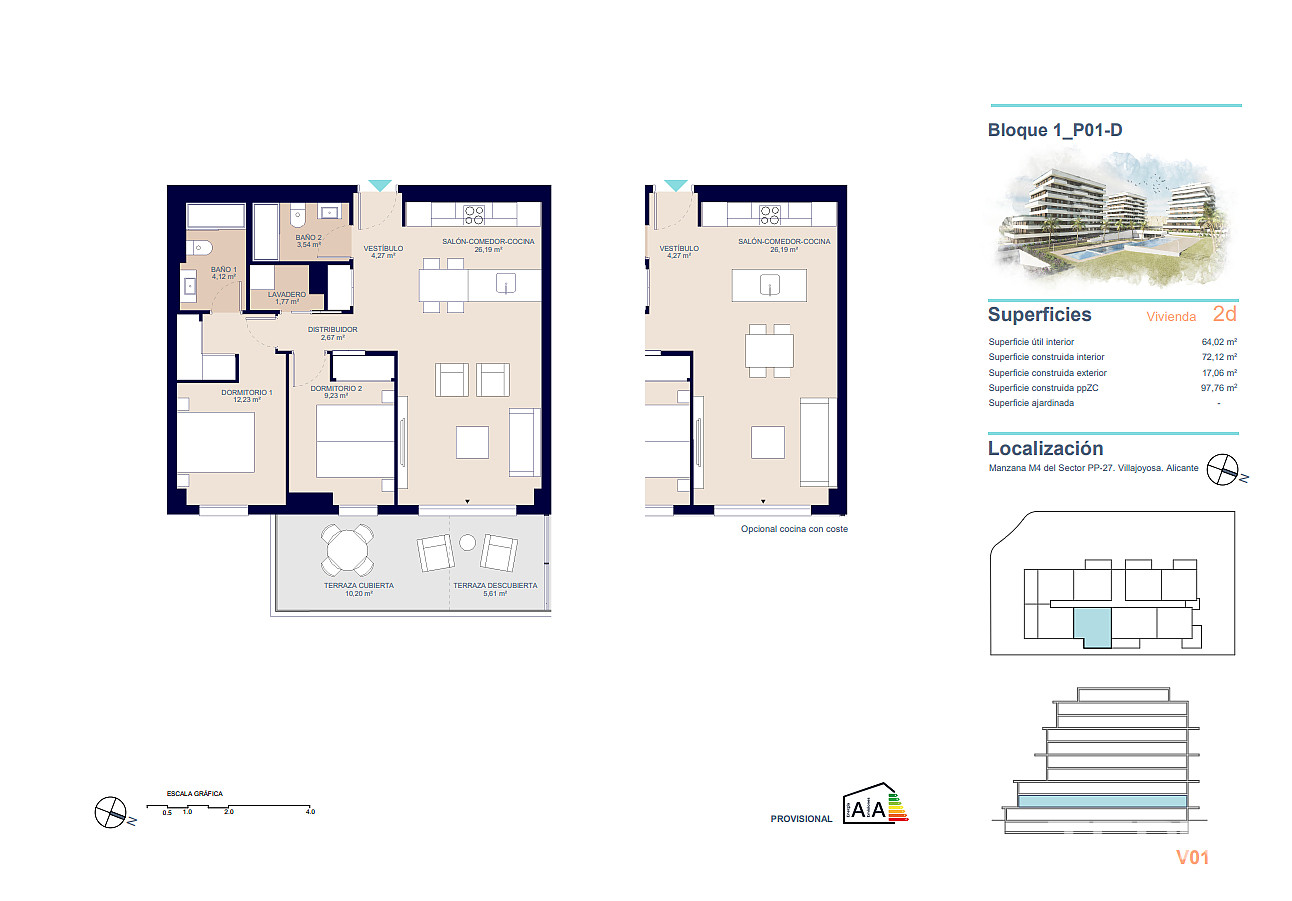 Apartments for Sale in  Villajoyosa, Costa Blanca, Spain - 124564