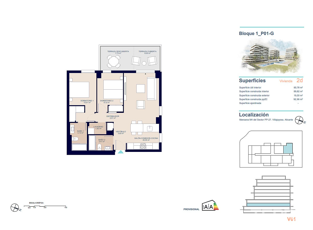 Apartments for Sale in  Villajoyosa, Costa Blanca, Spain - 124566