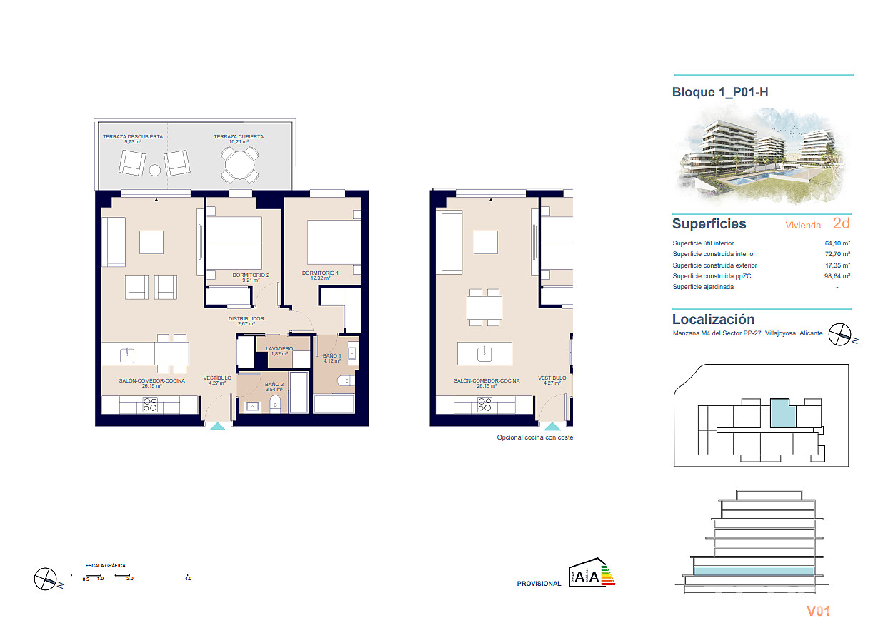 Apartments for Sale in  Villajoyosa, Costa Blanca, Spain - 124567
