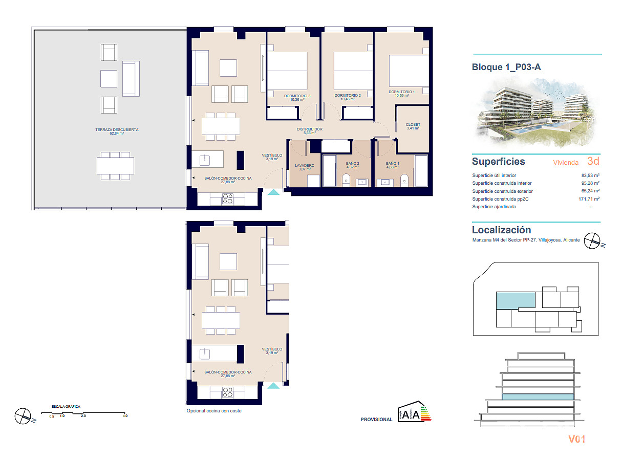 Apartments for Sale in  Villajoyosa, Costa Blanca, Spain - 124571