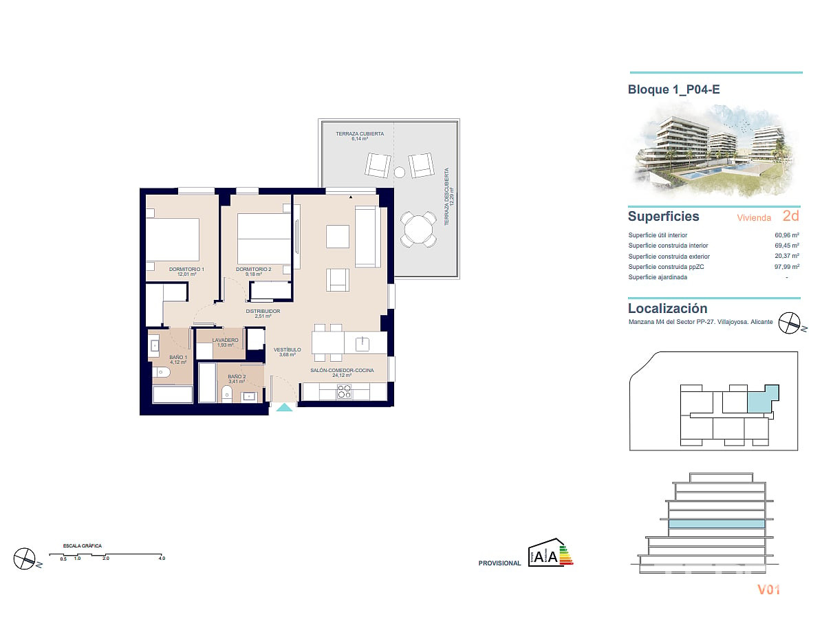 Apartments for Sale in  Villajoyosa, Costa Blanca, Spain - 124575