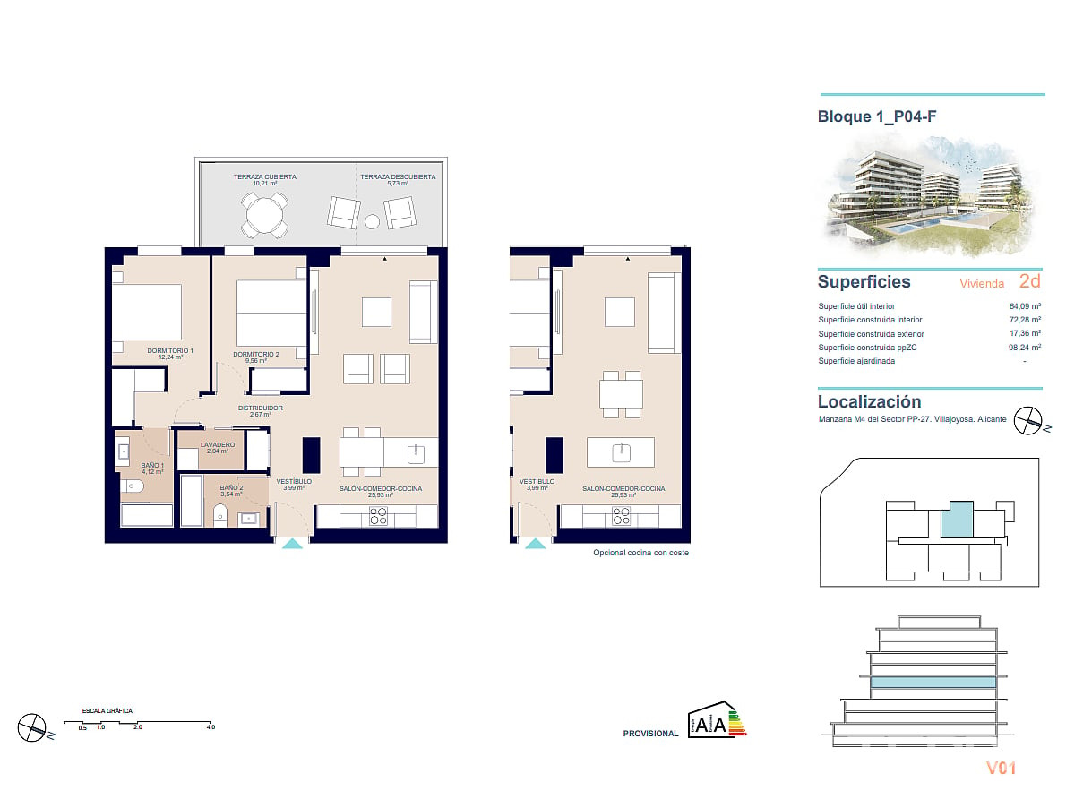 Apartments for Sale in  Villajoyosa, Costa Blanca, Spain - 124576