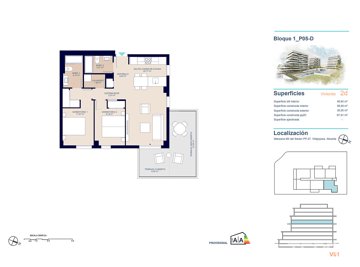 Apartments for Sale in  Villajoyosa, Costa Blanca, Spain - 124577