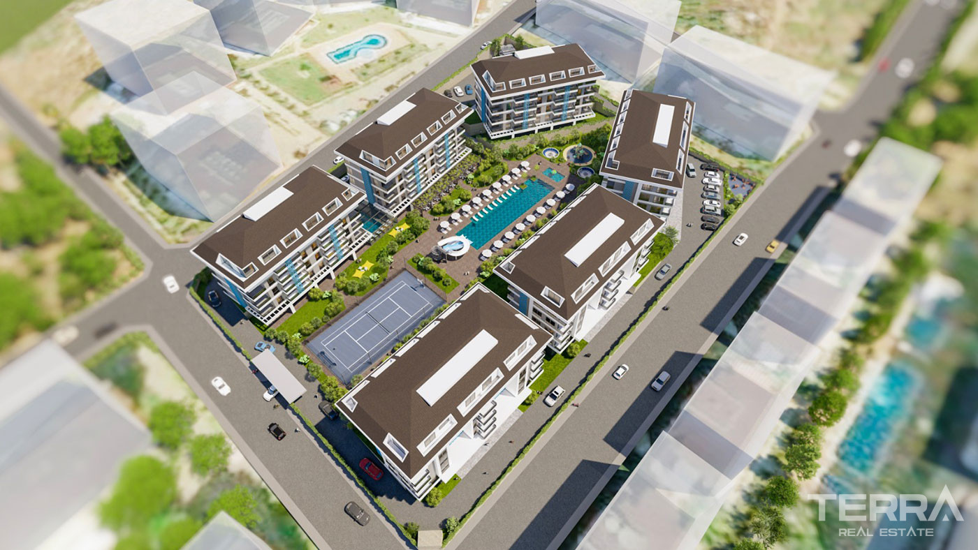Calypso Residence — lejligheder til salg i Kestel, Alanya, Tyrkiet - 124686