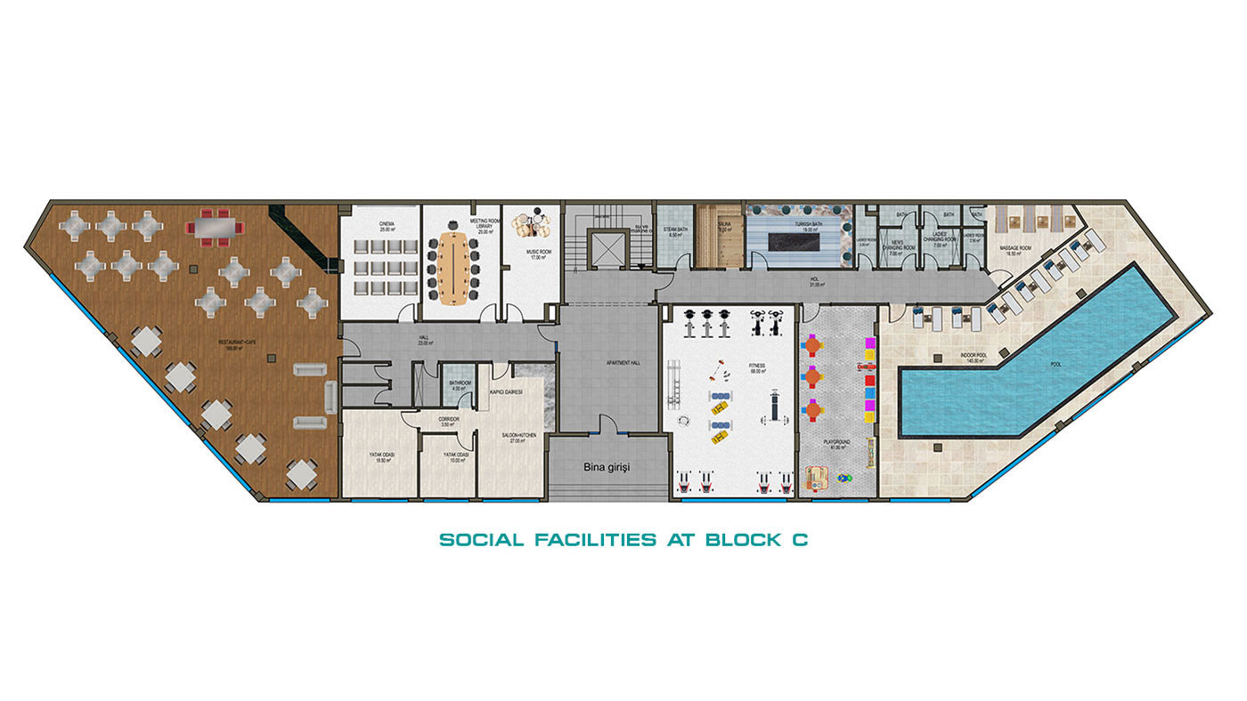 Lejlighed til salg i Eco Blue Residence, Kargıcak, Alanya, Tyrkiet - 124827