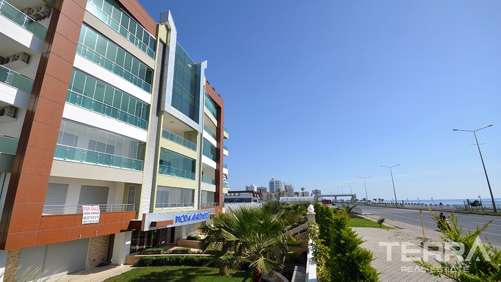 Blick auf den Strand, Garten Duplex in Kestel Alanya zu verkaufen - 7510
