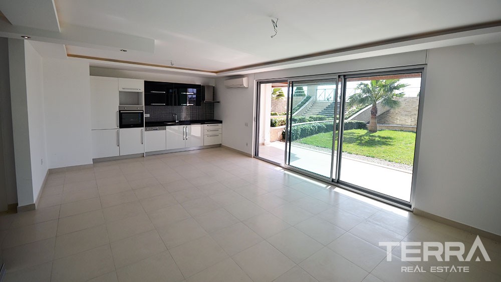 Blick auf den Strand, Garten Duplex in Kestel Alanya zu verkaufen - 7517