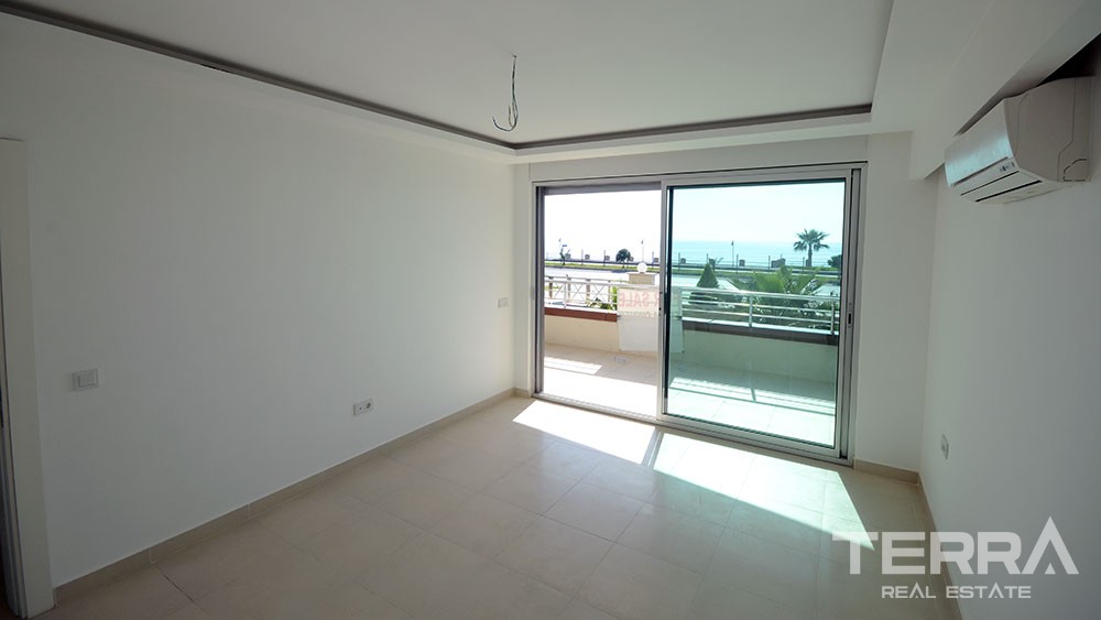 Blick auf den Strand, Garten Duplex in Kestel Alanya zu verkaufen - 7520