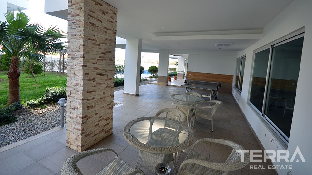Blick auf den Strand, Garten Duplex in Kestel Alanya zu verkaufen - 7535