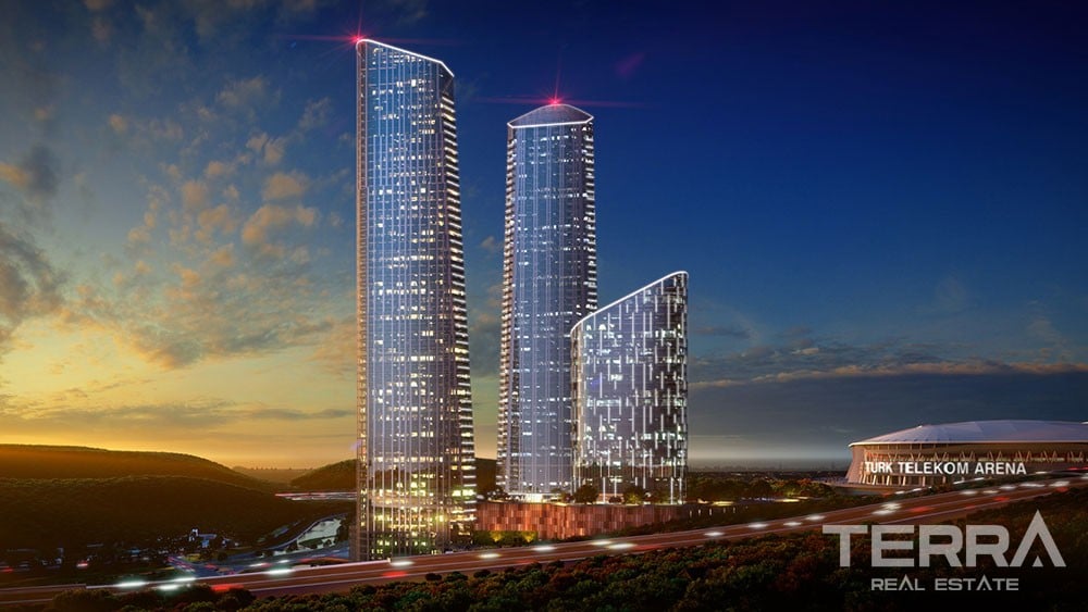 Luxury apartments for sale with hotel concept in Sisli, Istanbul