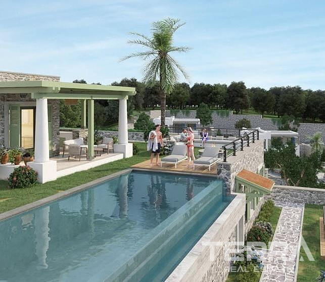Muğla, Bodrum'da Deniz ve Doğa Manzaralı Satılık Müstakil Villalar - 128188