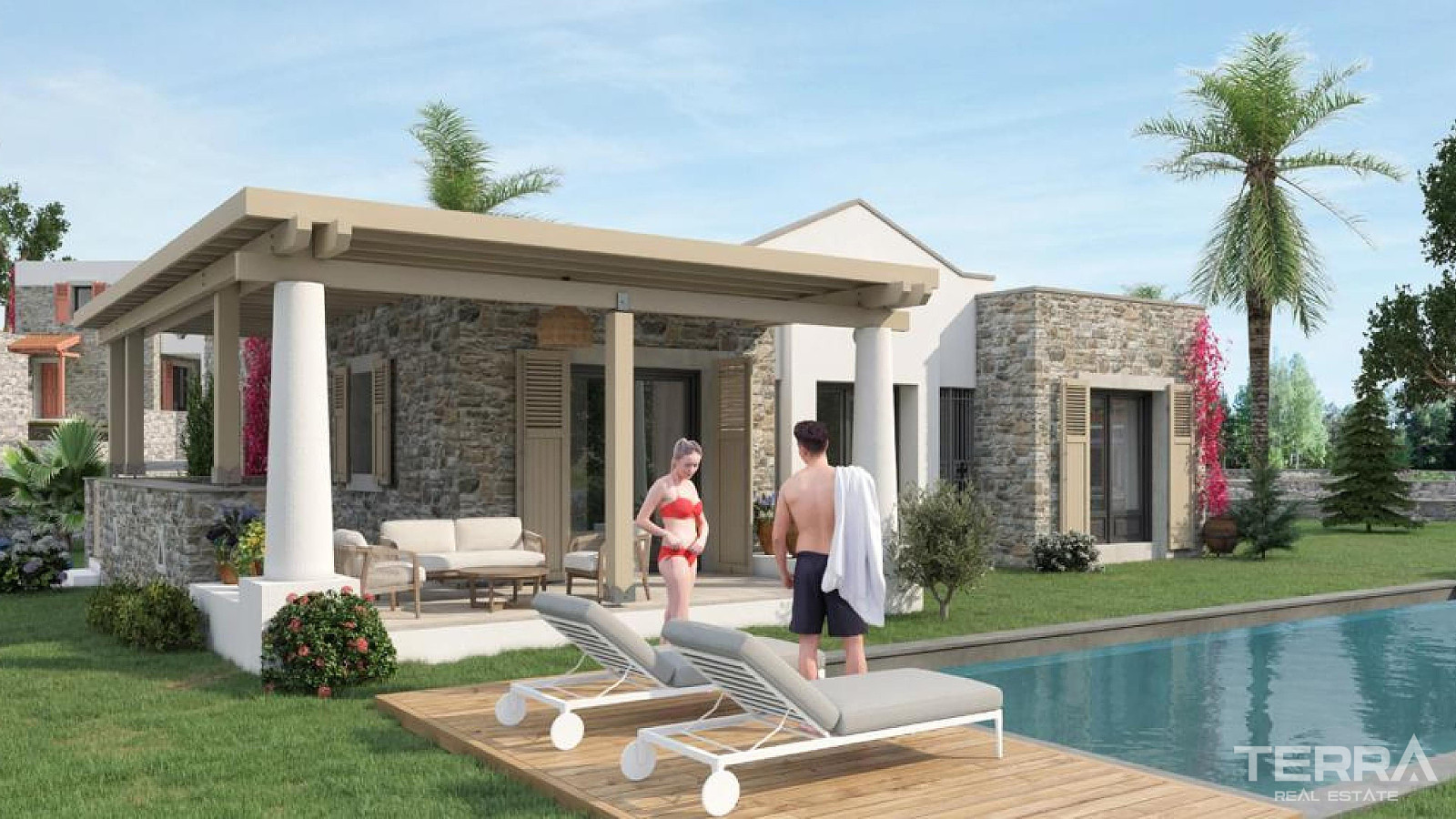Muğla, Bodrum'da Deniz ve Doğa Manzaralı Satılık Müstakil Villalar - 128191