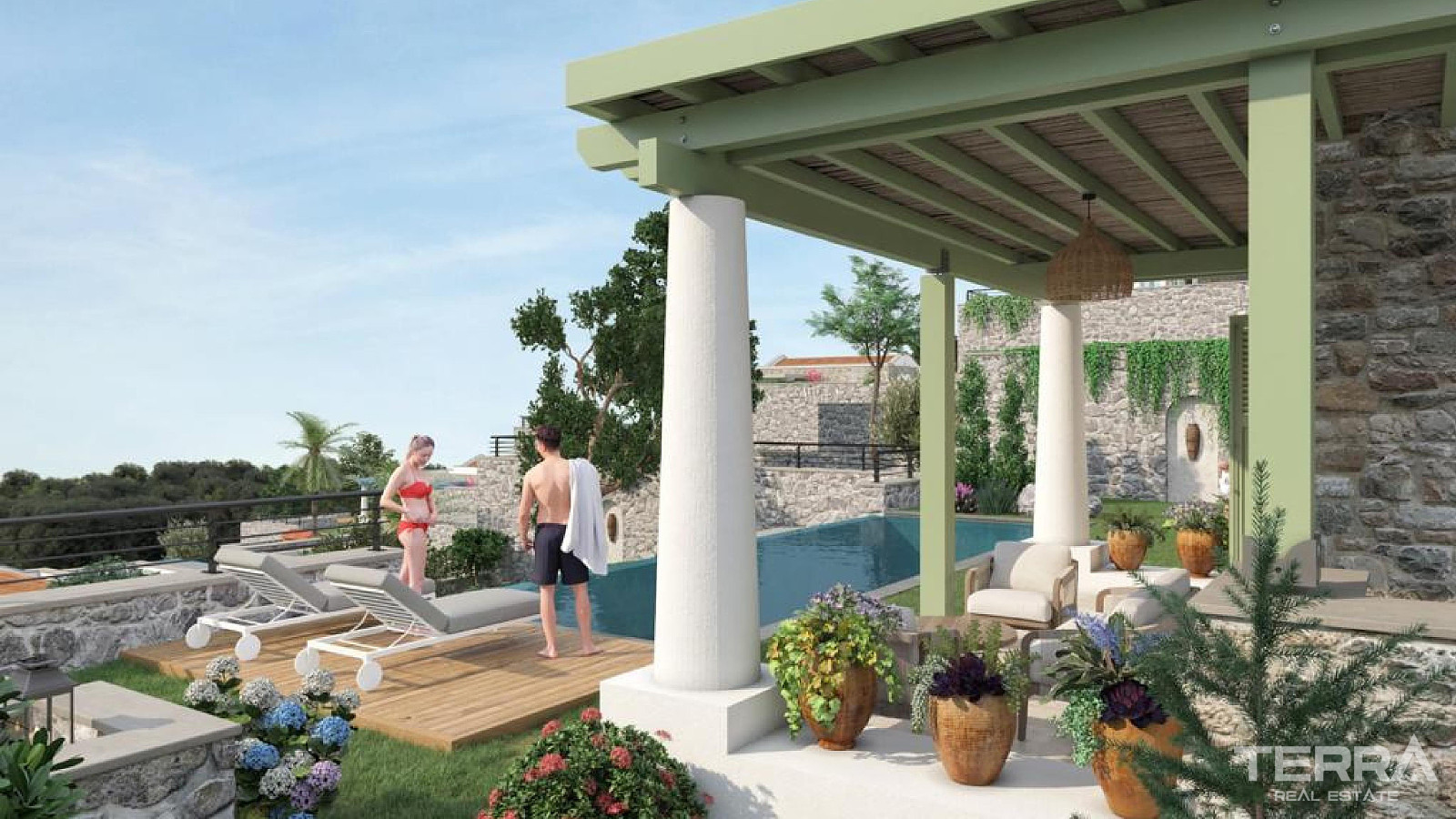 Muğla, Bodrum'da Deniz ve Doğa Manzaralı Satılık Müstakil Villalar - 128192