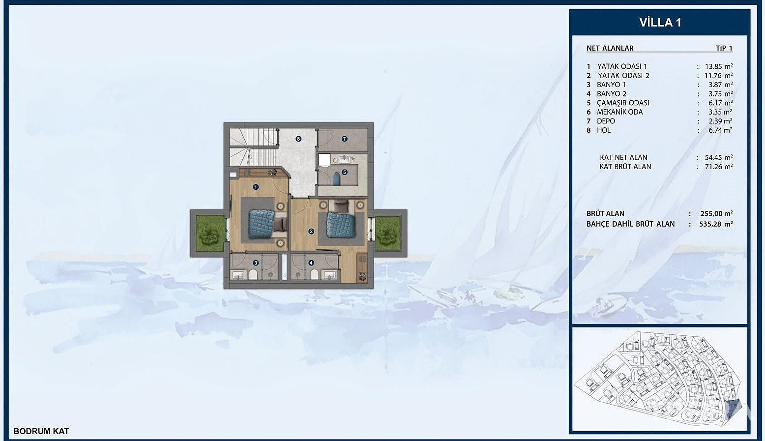 Sea View Villas for Sale in Bodrum, Muğla, Turkey - 128307