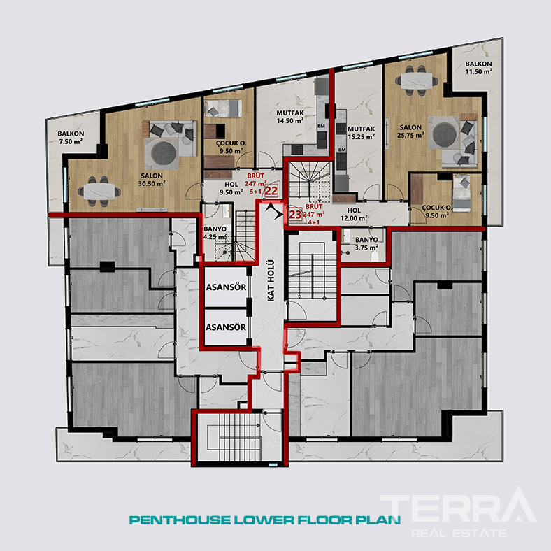 Apartments for Sale in Antalya Center, Turkey - 128447