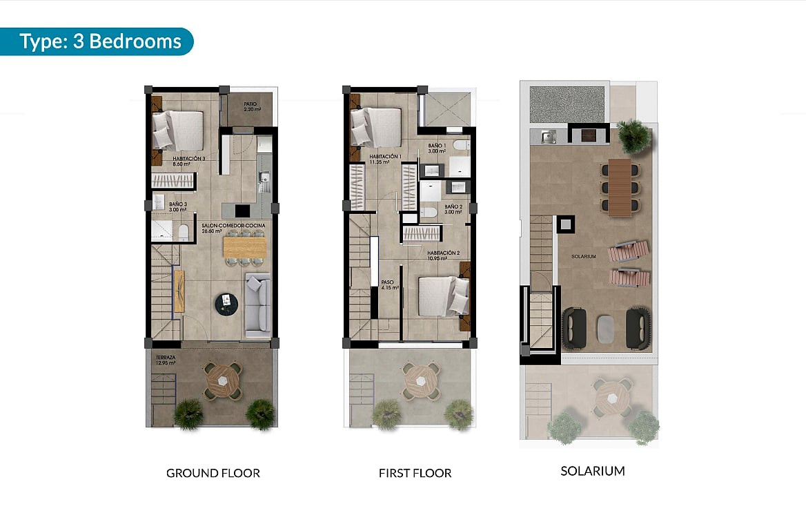 Townhouses for Sale in Dolores, Costa Blanca, Spain - 129327