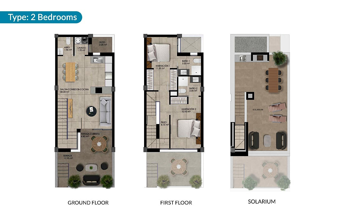 Townhouses for Sale in Dolores, Costa Blanca, Spain - 129328