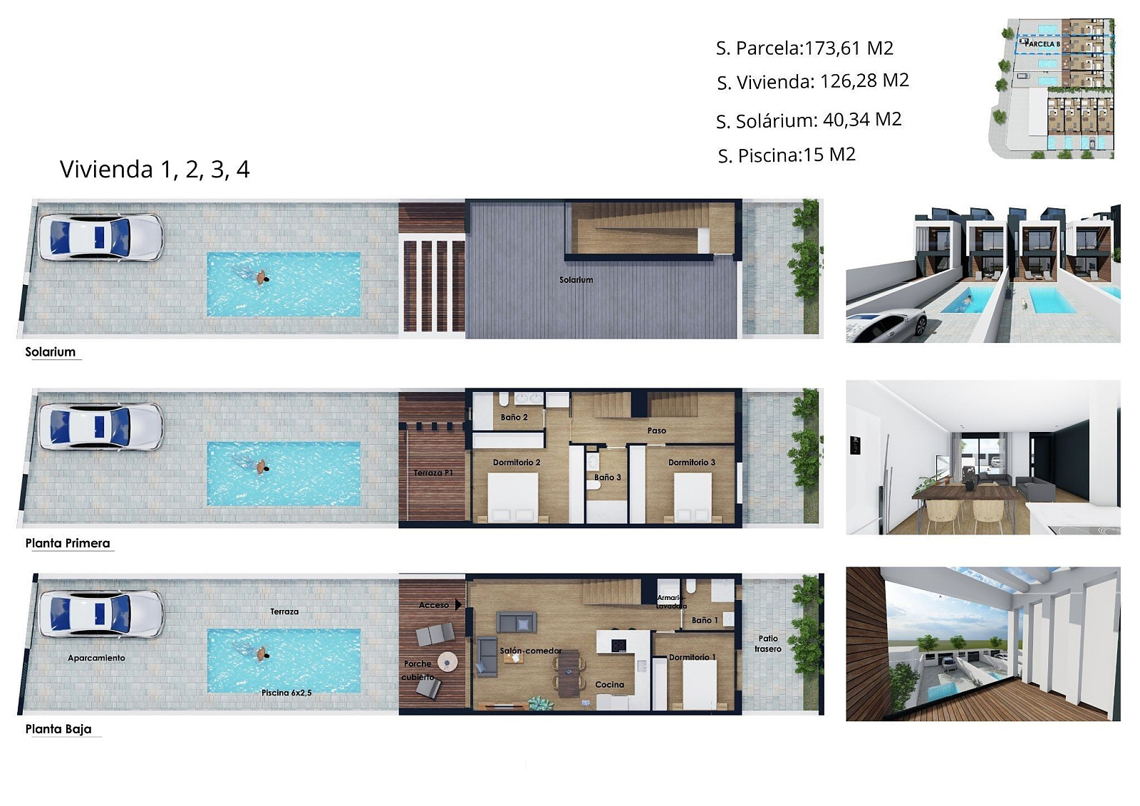 Townhouses for Sale in Pilar de la Horadada, Costa Blanca, Spain - 129563