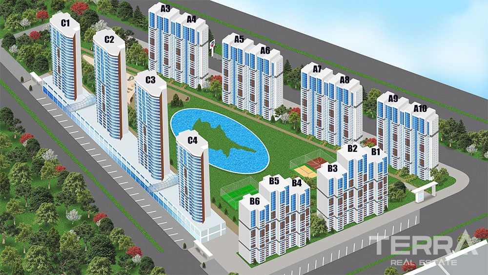 Comfortable apartments for sale in Bahçeşehir, Istanbul - 7730