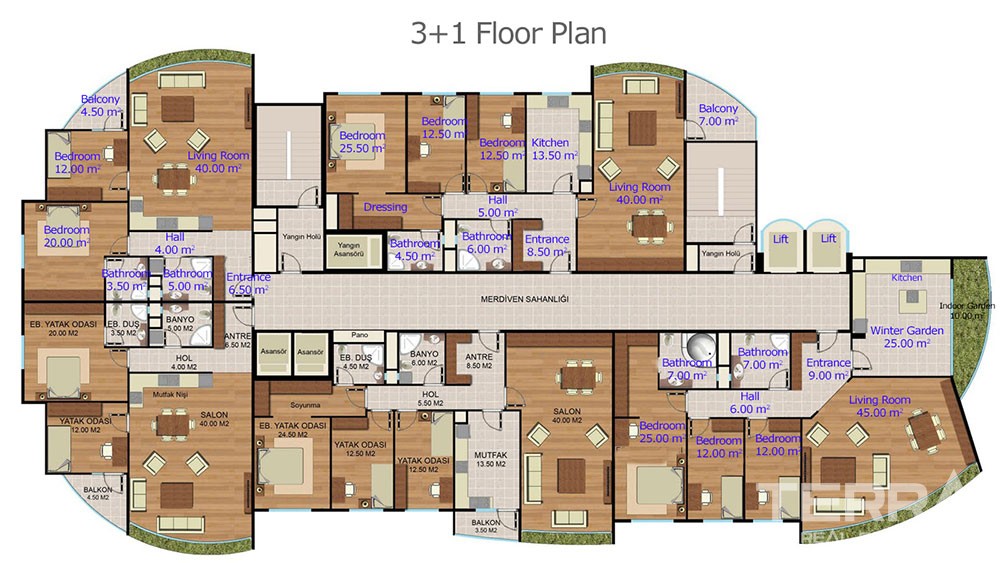 Comfortable apartments for sale in Bahçeşehir, Istanbul - 7736