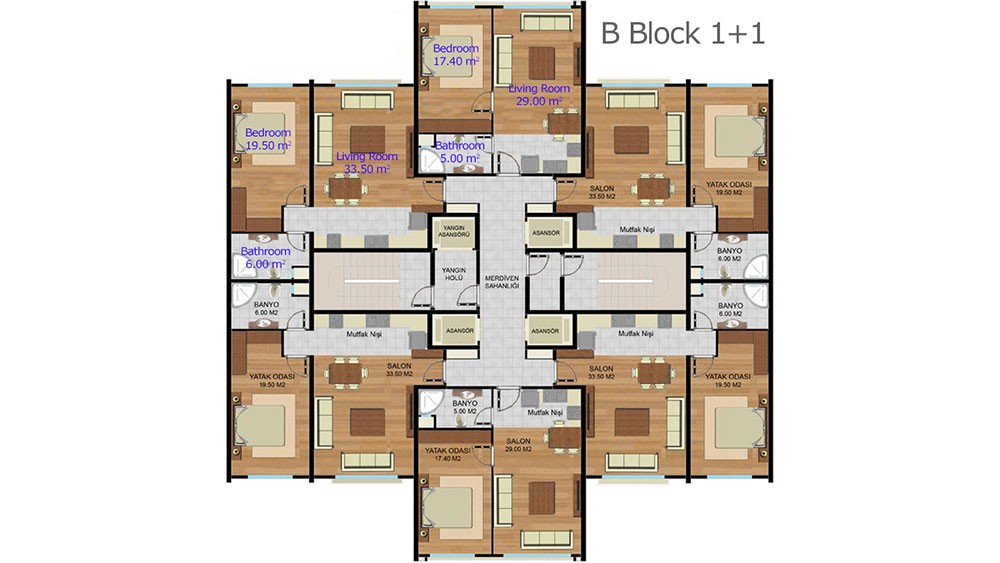 Comfortable apartments for sale in Bahçeşehir, Istanbul - 7737