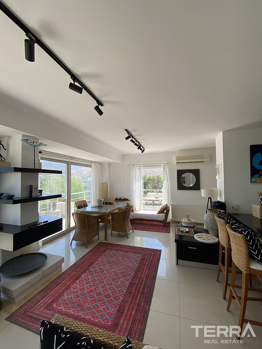 Muğla, Bodrum'da Deniz Manzaralı Satılık Mobilyalı Daire - 130447