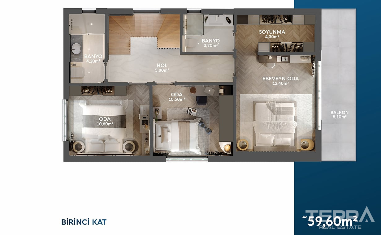 Sea View Apartments for Sale in Kuşadası, Aydın, Turkey - 131140