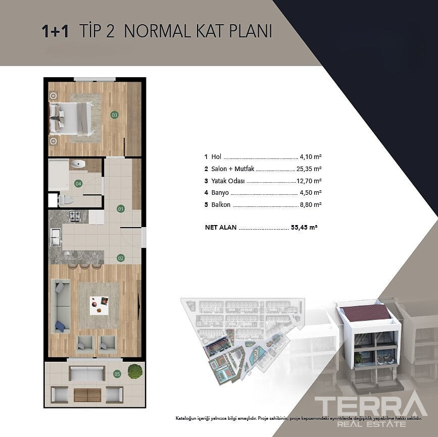 Sea View Apartments for Sale in Kuşadası, Aydın, Turkey - 131253