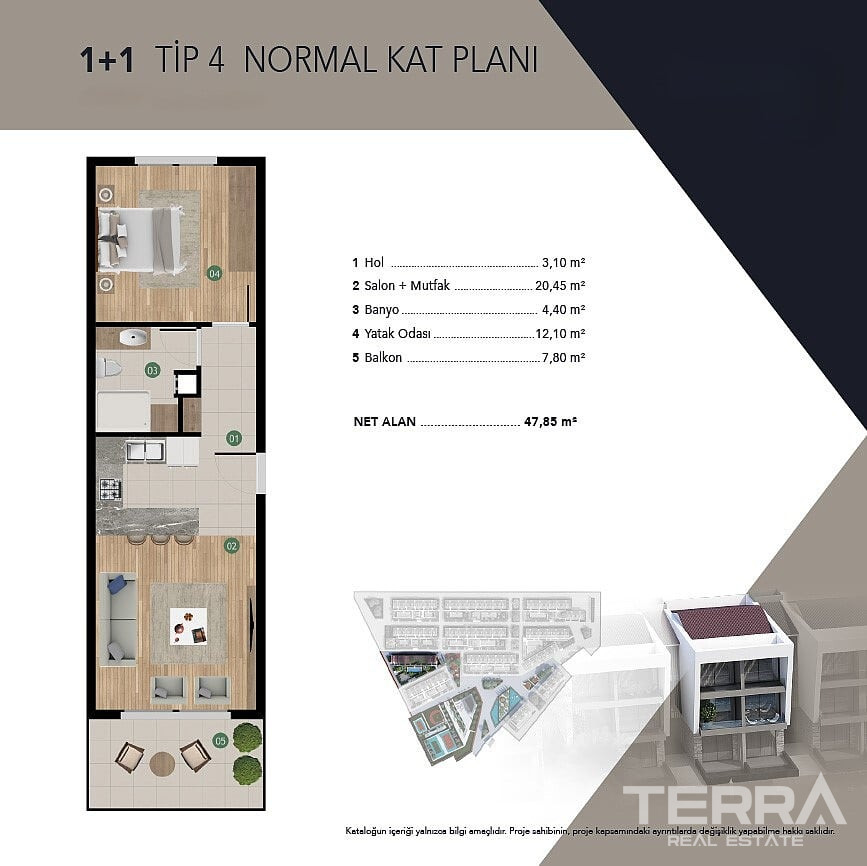 Sea View Apartments for Sale in Kuşadası, Aydın, Turkey - 131255