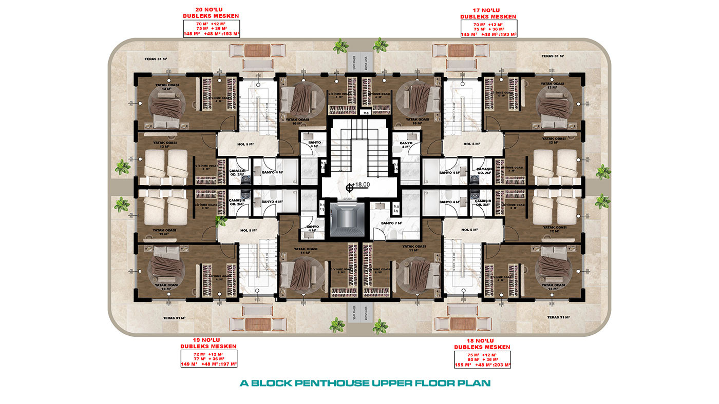 Luxury Apartments for Sale in Alanya Center, Turkey - 133076