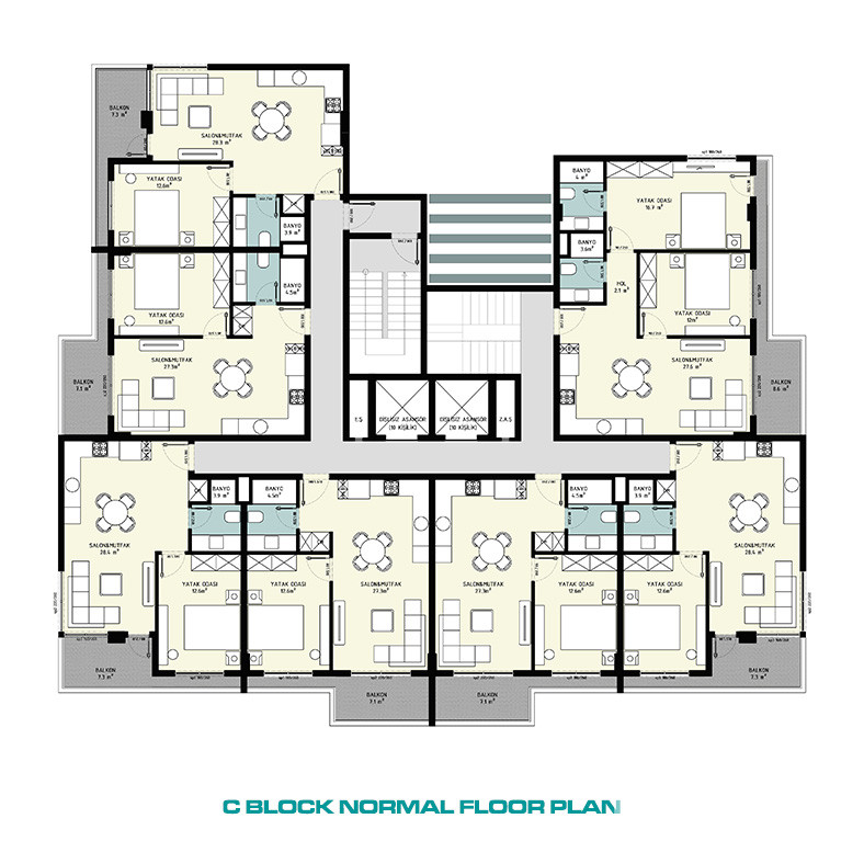 Apartments for Sale in Alanya Center, Turkey - 133124