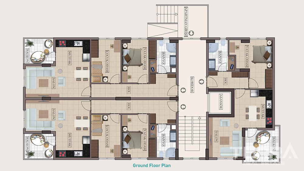 Apartments for sale in the core of Alanya - 8304