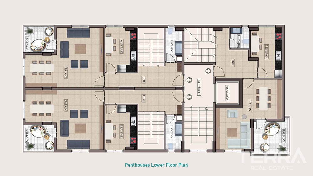 Apartments for sale in the core of Alanya - 8305