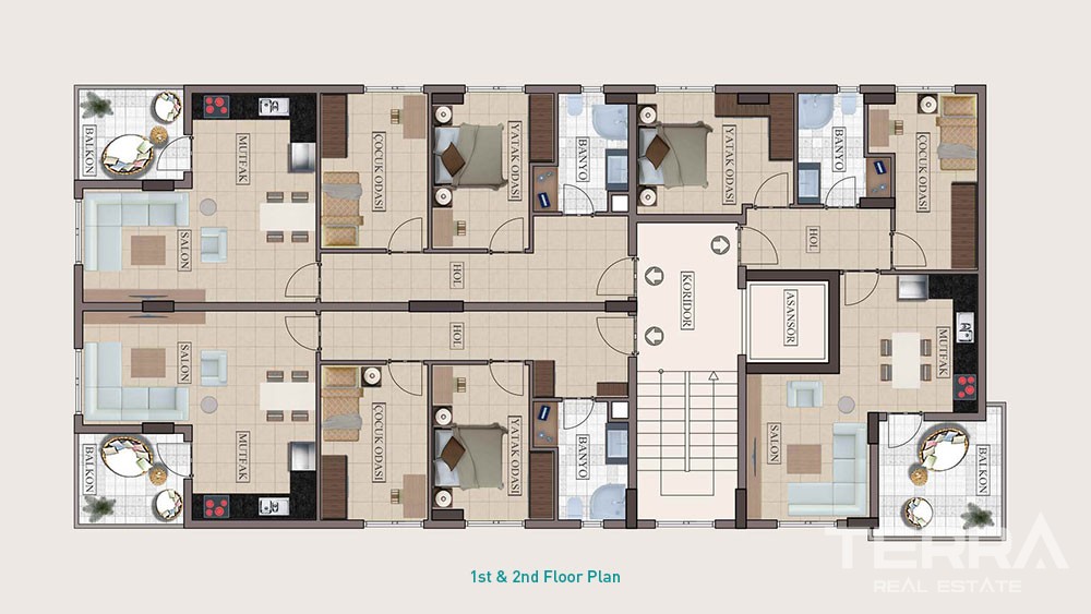 Apartments for sale in the core of Alanya - 8306