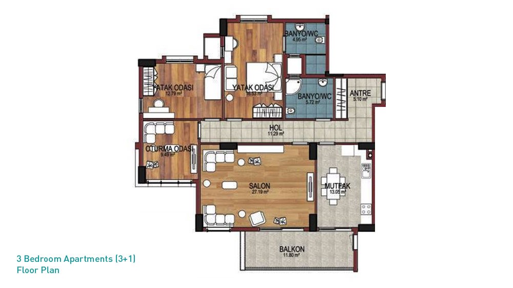 Spacious apartments for sale in Mahmutlar, Alanya - 8661