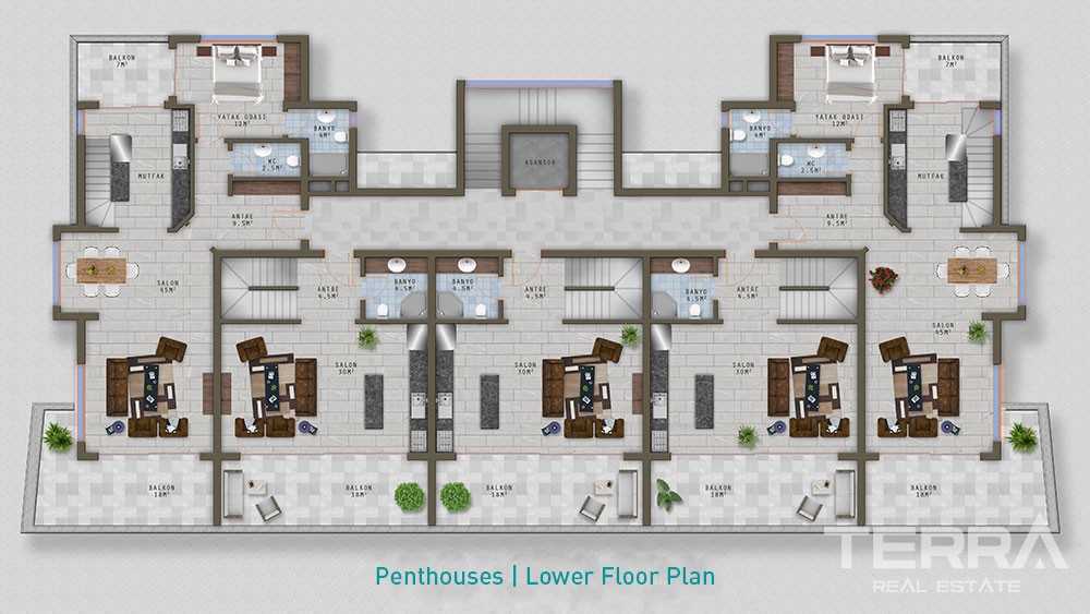 Exclusive apartments with sea view in Kargıcak, Alanya – Eco Marine - 8685
