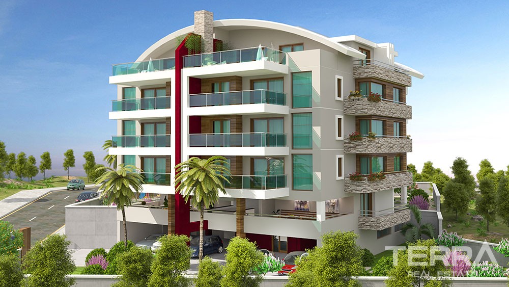 Spacious apartments with panoramic Alanya view - 8772