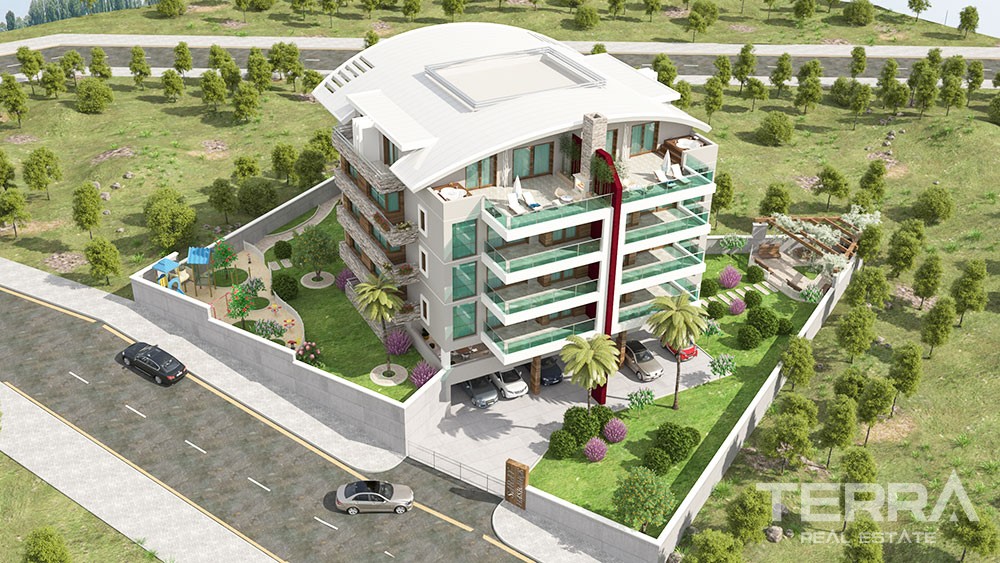 Spacious apartments with panoramic Alanya view - 8775