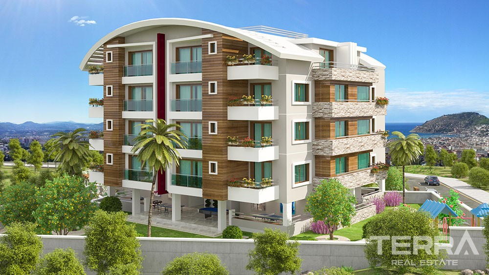 Spacious apartments with panoramic Alanya view - 8776