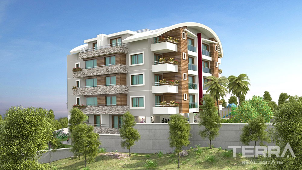 Spacious apartments with panoramic Alanya view - 8777